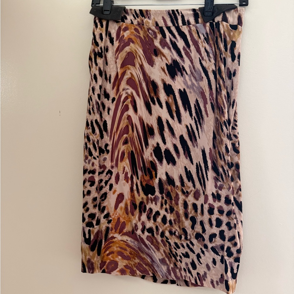 100% silk Yoana Baraschi Animal-Print Midi Pencil Skirt